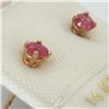 Image 3 : 14K Yellow Gold Ruby Earrings, Made in Canada, Suggested Retail Value $80