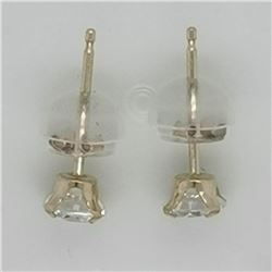 14K Yellow Gold Cubic Zirconia Studs Earrings, Made in Canada, Suggested Retail Value $300 (Estimate