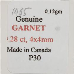 14K Yellow Gold Garnet(0.28ct) Pendant (~weight 0.12g), Made in Canada, Suggested Retail Value $60