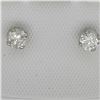 Image 1 : 14K White Gold Diamond(0.27ct) Brilliant Cut, I-2 To I-3 Quality Earrings (~weight 0.43g), Made in C