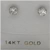 Image 2 : 14K White Gold Diamond(0.27ct) Brilliant Cut, I-2 To I-3 Quality Earrings (~weight 0.43g), Made in C