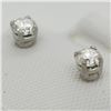 Image 4 : 14K White Gold Diamond(0.27ct) Brilliant Cut, I-2 To I-3 Quality Earrings (~weight 0.43g), Made in C