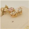 Image 1 : 10K Yellow Gold Cubic Zirconia Pink, White Pendant, Made in Canada, Suggested Retail Value $60