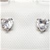 Image 3 : 10K White Gold Cubic Zirconia Earrings, Made in Canada, Suggested Retail Value $120