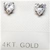 Image 4 : 10K White Gold Cubic Zirconia Earrings, Made in Canada, Suggested Retail Value $120