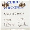 Image 5 : 10K White Gold Cubic Zirconia Earrings, Made in Canada, Suggested Retail Value $120