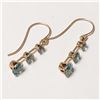 Image 2 : 10K Yellow Gold Blue Zircon(1.2ct) Hanging Earrings Earrings, Made in Canada, Suggested Retail Value