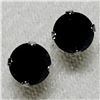 Image 2 : 10K White Gold Black Moissanite(1.5ct) Earrings (~weight 0.71g), Made in Canada, Appraised Retail $1