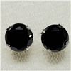 Image 5 : 10K White Gold Black Moissanite(1.5ct) Earrings (~weight 0.71g), Made in Canada, Appraised Retail $1