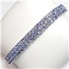 Image 1 : Silver Natural Tanzanite(10.6ct) Violet Blue Bracelet (~length 7"inches) (~weight 22.68g), Suggested
