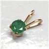 Image 1 : 14K Yellow Gold Emerald(0.23ct) Pendant, Suggested Retail Value $120