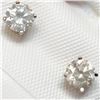 Image 3 : 14K White Gold Diamond(0.62ct) Clarity(Si-1 To Si-2),Color(G-H) Earrings (~weight 0.63g), Made in Ca