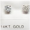 Image 5 : 14K White Gold Diamond(0.62ct) Clarity(Si-1 To Si-2),Color(G-H) Earrings (~weight 0.63g), Made in Ca