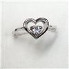 Image 3 : Silver Cubic Zirconia Ring (~Size 6)(Ring is resizable for $40), Suggested Retail Value $100