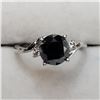 Image 4 : 10K White Gold Fancy Black Diamond(2.4ct) 2 Side Diamond(0.1ct) Ring (~weight 3g), Made in Canada, A
