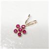 Image 1 : 14K Yellow Gold Ruby Pendant, Made in Canada, Suggested Retail Value $120