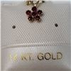 Image 2 : 14K Yellow Gold Ruby Pendant, Made in Canada, Suggested Retail Value $120