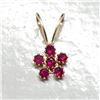 Image 5 : 14K Yellow Gold Ruby Pendant, Made in Canada, Suggested Retail Value $120