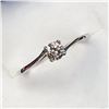 Image 3 : 10K White Gold Diamond(0.3ct) Light Brown, Si Ring (~Size 6.5)(Ring is resizable for $40) (~weight 1