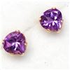 Image 3 : Yellow Gold Amethyst Earrings, Suggested Retail Value $160