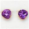Image 4 : Yellow Gold Amethyst Earrings, Suggested Retail Value $160
