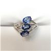 Image 4 : 10K White Gold Natural Blue Sapphire-Ceylon(1.65ct) Diamond(0.02ct) Color F-G,Clarity(I-1 To I-2) Ri
