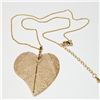 Image 2 : Natural Leaf Pendant Necklace (~length 15"inches), Suggested Retail Value $120