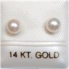 Image 1 : 14K Yellow Gold Cultured Pearls Earrings, Made in Canada, Suggested Retail Value $120