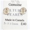 Image 2 : 14K Yellow Gold Cultured Pearls Earrings, Made in Canada, Suggested Retail Value $120