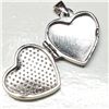Image 2 : Silver Cubic Zirconia Heart Photo Pendant Pendant (~weight 5.07g), Suggested Retail Value $140
