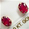 Image 1 : 10K Yellow Gold Ruby(2.2ct) Earrings, Made in Canada, Suggested Retail Value $300 (Estimated Selling