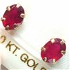 Image 3 : 10K Yellow Gold Ruby(2.2ct) Earrings, Made in Canada, Suggested Retail Value $300 (Estimated Selling