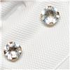 Image 1 : 10K Yellow Gold White Topaz(0.45ct) Earrings, Made in Canada, Suggested Retail Value $120