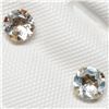 Image 3 : 10K Yellow Gold White Topaz(0.45ct) Earrings, Made in Canada, Suggested Retail Value $120