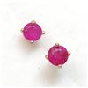 Image 2 : 14K Yellow Gold Ruby(0.25ct) Earrings, Made in Canada, Suggested Retail Value $100