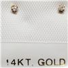 Image 1 : 14K Yellow Gold Diamond(0.02ct) Earrings, Suggested Retail Value $200 (Estimated Selling Price from 