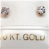 Image 1 : 10K Yellow Gold Cubic Zirconia Earrings, Made in Canada, Suggested Retail Value $100