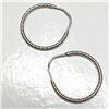 Image 1 : 10K White Gold Hoop Earrings Earrings, Suggested Retail Value $400 (Estimated Selling Price from $60