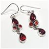 Image 3 : Silver Garnet Earrings, Suggested Retail Value $160