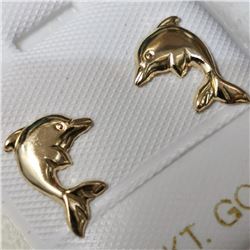 14K Yellow Gold Screwback Earrings, Made in Canada, Suggested Retail Value $140