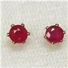Image 2 : 14K Yellow Gold Ruby(0.4ct) Earrings, Made in Canada, Suggested Retail Value $160