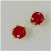 Image 4 : 14K Yellow Gold Ruby(0.4ct) Earrings, Made in Canada, Suggested Retail Value $160