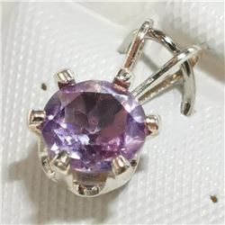 Silver Amethyst(0.75ct) Pendant, Made in Canada, Suggested Retail Value $40