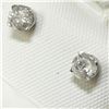 Image 1 : 14K White Gold Diamond(0.45ct) Brilliant Cut, I-2 To I-3 Clarity Earrings (~weight 0.5g), Made in Ca