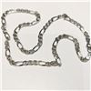 Image 1 : Silver Figaro Chain Necklace (~length 18"cm) (~weight 15.2g), Suggested Retail Value $120