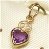 Image 3 : 14K Yellow Gold Amethyst(0.45ct) Pendant, Made in Canada, Suggested Retail Value $80