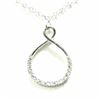 Image 3 : Silver Cubic Zirconia Necklace (~length 18"cm), Suggested Retail Value $80