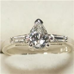 Silver Cubic Zirconia Ring (~Size 6), Suggested Retail Value $140