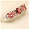 Image 2 : Silver Tourmaline Garnet Cubic Zirconia Ring (~Size 6), Suggested Retail Value $80