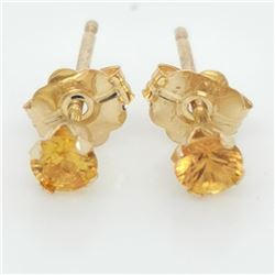 14K Yellow Gold Citrine Earrings, Suggested Retail Value $80